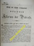 Erlaß des bischöfl. Ordinariates von Budweis an den Klerus der Diöcese 1862 - náhled
