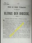Erlaß des bischöfl. Ordinariates von Budweis an den Klerus der Diöcese 1861 - náhled