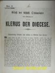 Erlaß des bischöfl. Ordinariates von Budweis an den Klerus der Diöcese 1860 - náhled