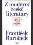 Z moderní české literatury - (o vybraných dílech z první poloviny 20. století) - náhled