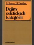 Dejiny estetických kategórií - náhled