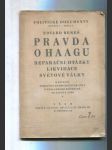 Pravda o Haagu (Reparační otázky likvidace světové války) - náhled