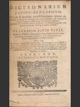 Dictionarium latino-hungaricum hungarico-latinum - náhled