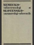 Nemecko - slovenský a slovensko - nemecký slovník - náhled