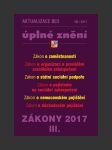 Zákony 2017 - aktualizace  iii/3 - úplné znění - vii/2017 - náhled