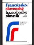 Francúzsko-slovenský frazeologický slovník  A-F - náhled