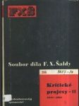 Soubor díla F.X. Šaldy - Kritické projevy 11 / 1918-1921 - náhled