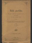 Malá poetika - náhled