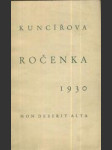 Kuncířova ročenka 1930 - náhled