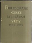 Bibliografie české literární vědy 1945 - 1955 - náhled