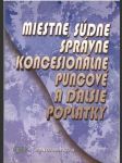 Miestne, súdne správne koncesionálne - náhled