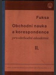 Obchodní nauka a korespondence pro obchodní akademie II. - náhled