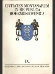 Civitates Montanarum in re publica Bohemoslovenica IX. - náhled