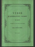 Výbor z literatury české díl druhý (části I svazek 2.) Z počátku XV až ku konci XVIII století - náhled