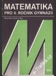 Matematika pro II. ročník gymnázií, kombinatorika, 1989 - náhled