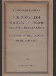 Fikcionalism novověké filosofie zvláště u Humea a Kanta - náhled