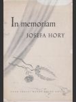 In memoriam Josefa Hory - náhled