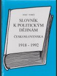 Slovník k politickým dějinám Československa 1918–1992 - náhled