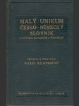 Malý unikum česko-německý / německo-český slovník s mluvnicí, pravopisem a frazeologií - náhled