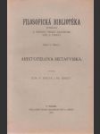 Aristotelova metafysika - náhled