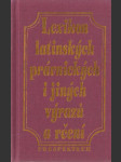 Lexikon latinských právnických i jiných výrazů a rčení - náhled