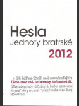 Hesla Jednoty bratrské 2012 - náhled