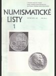 Numismatické listy 1/1992 - náhled