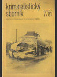 Krminalistický sborník 7/81 - náhled