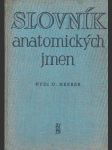 Herber, Otto: Slovník anatomických jmen s jmenným seznamem autorů, jejichž jména přešla do anatomické ..., 1955 - náhled