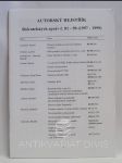 Autorský rejstřík Sběratelských zpráv č. 81-90 (1997-1999) - náhled