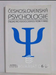 Československá psychologie: Časopis pro psychologickou teorii a praxi; ročník L, číslo 6 - náhled