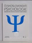 Československá psychologie: Časopis pro psychologickou teorii a praxi; ročník LI, číslo 4 - náhled