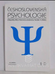 Československá psychologie: Časopis pro psychologickou teorii a praxi; ročník LIII, číslo 1 - náhled