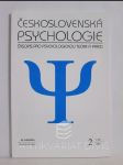 Československá psychologie: Časopis pro psychologickou teorii a praxi; ročník LIII, číslo 2 - náhled