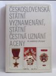 Československá státní vyznamenání, státní čestná uznání a ceny - náhled
