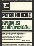 Krátky list na dlhú rozlúčku - náhled