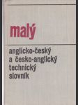 Malý anglicko-český a česko anglický technický slovník - náhled