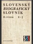 Slovenský biografický slovník II. zväzok (veľký formát) - náhled