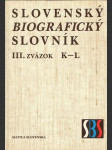 Slovenský biografický slovník III. zväzok (veľký formát) - náhled