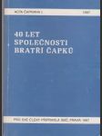 40 let společnosti bratří Čapků - náhled