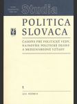 Studia politica Slovaca 1- 2010 - náhled