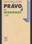 Právo pre ekonómov 1. diel - náhled