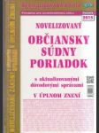 Novelizovaný občiansky súdny poriadok - náhled