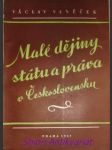 Malé dějiny státu a práva v československu - vaněček václav - náhled