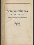 Sbierka zákonov a nariadení štátu československého - 1931 - náhled