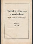 Sbierka zákonov a nariadení štátu československého - 1936 - náhled