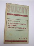 Lidová slovesnost v českém vývoji literárním - náhled