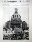 Oceloryt paříž 1889 stavba centrálního dómu - náhled