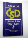 Čsd oblastní jízdní řád 1987 - 1988 - náhled