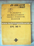 Plošinový akumulaátorový vozík s pákovým řízením EPL 502V (1961) - náhled